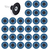 Yuhtech 31 Pcs Discos Abrasivos de 50 mm Grano 40-60-80 Discos Abrasivos